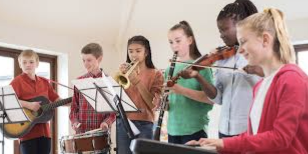 Children playing instruments